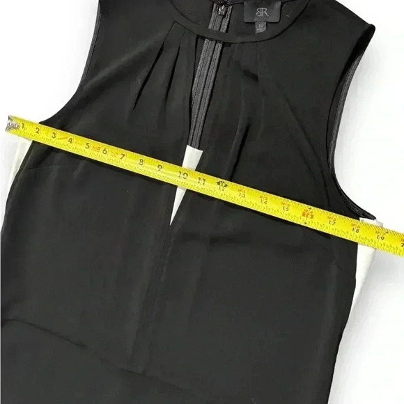 Women's BR Monogram sleeveless cutout sheath dress in black/white size 10 - Picture 9 of 15